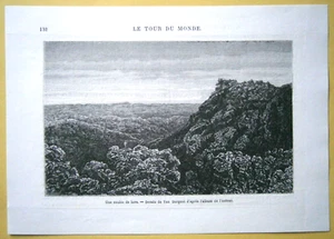 1868 print Iceland: Lava Flow, #132 - Picture 1 of 1
