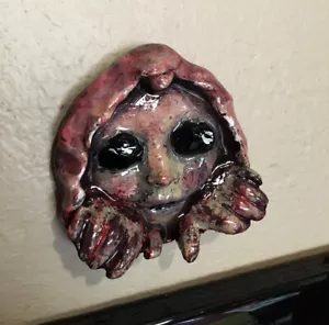 Original macabre art Hanging Sculpture by dark artist EMMA GLENN : "EMERGE" - Picture 1 of 3