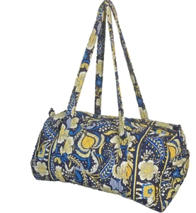 Vera Bradley Travel Carry-On Luggage Duffel Bag Blue and Yellow Floral Weekender - Picture 1 of 11