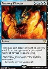 1x Memory Plunder NM, English MTG Commander 2017