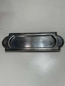 White Barn Candle Co Pewter Tray Accent Decorative 15 Inch Rectangular - Picture 1 of 9