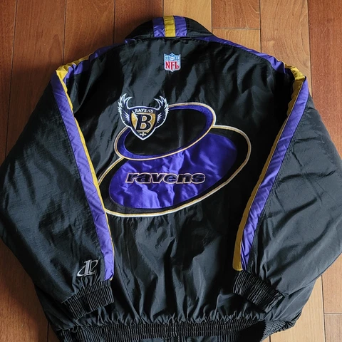 Rare Vintage Baltimore Ravens Puffer Coat Logo Athletics PRO LINE Men's XL MINT Cover