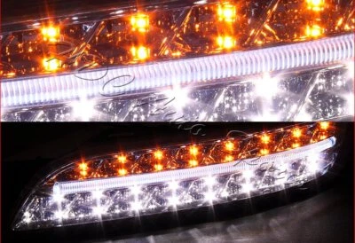 Luces de estacionamiento LED intermitentes para parachoques carcasa cromada DRL 32 para Porsche 911 997 Foto 1 de 4