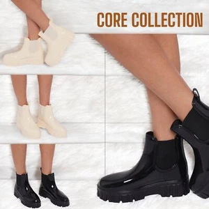 Botas de agua para mujer Botas Chelsea Botas de lluvia impermeables Botas de agua - Imagen 1 de 9