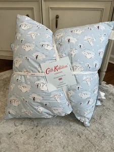 Cath Kidston 2er Pack Euro Shams Hellblau Eisbär Winter Muster Neu Baumwolle - Bild 1 von 5