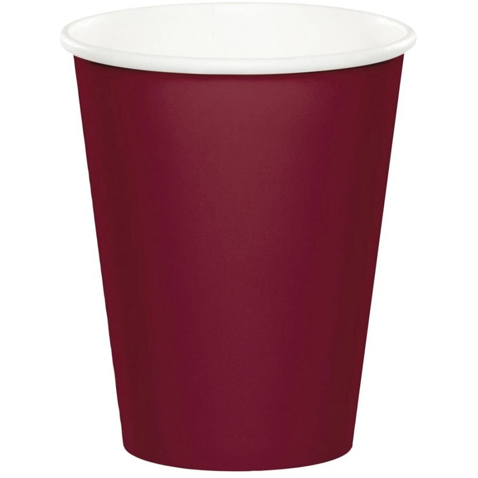 Burgundy Cups Paper 9OZ 24CT - Image 1 of 1