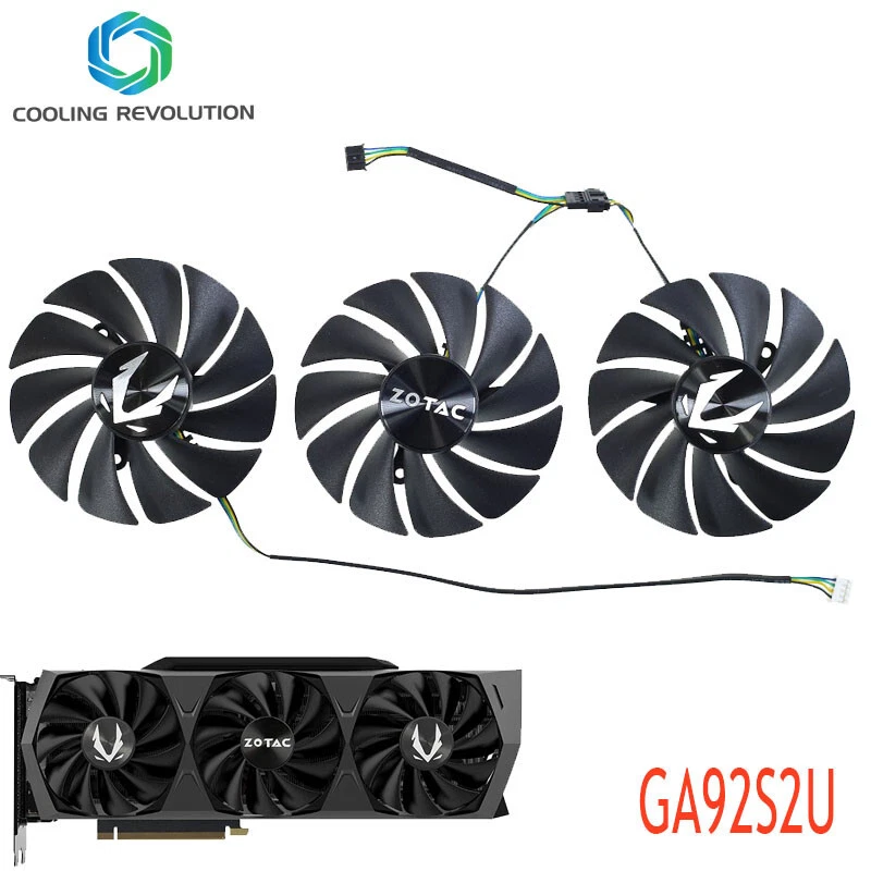 GA92S2U Cooling Fan For ZOTAC RTX 3070 Ti 3080 3090 Trinity OC Graphic Video - Image 1 of 2