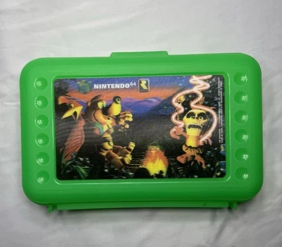 1998 Banjo-Kazooie 64 Nintendo N64 PENCIL CASE 3D HOLOGRAM Green Rare - Image 1 of 4