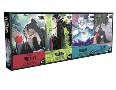 Disney Villains Puzzle 4-Pack • 4 x 1000 Pieces • Collector Set - New & Sealed - Image 1 of 2