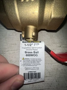 THEWORKS  1-1/2 in. Brass FIP x FIP Threaded Full Port Ball Valve - Picture 1 of 5