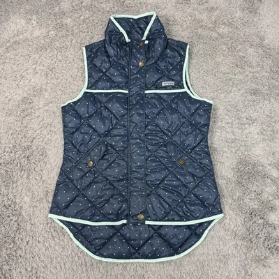 Columbia PFG Chaleco Mujer XS Azul Acolchado Lunares Exterior Pesca Senderismo Foto 1 de 4