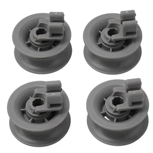 4x Grey Upper Basket Wheels Spare Part 611666 For Dishwasher Top Basket 31*14 Mm - Picture 1 of 13
