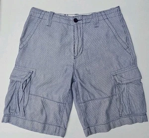 Boden Shorts Mens 34 Blue Cargo Pockets Twill Drawstrings Chino Casual - Picture 1 of 6