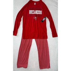 Tampa Bay Buccaneers Pajamas Mens Medium Red Team Apparel Shirt Pants NFL NEW$25 - Picture 1 of 12