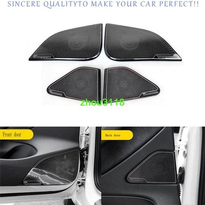 4X Cubierta de altavoz de puerta de coche de acero inoxidable negro para Tesla Model 3 2017-2023 Foto 1 de 4