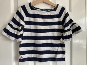 Girls Ralph Lauren Polo Top / Shirt, Blue & White Stripes, Age 5 - Picture 1 of 7