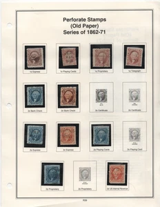 USA 1862-1872 EINNAHMEN SAMMLUNG VON 84 BRIEFMARKEN AUF ALBUMSEITEN - Bild 1 von 17