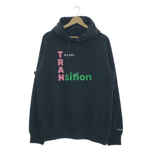 Felpa con cappuccio SACAI 2021AW TRANSItion logo felpa con cappuccio 3 nera uomo usata KLDR 0