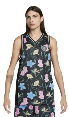 Camiseta sin mangas Nike Dri-Fit estampada ADN Giannis Freak negra floral de baloncesto para hombre Foto 1 de 4