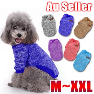 Cute Pet Dog Warm Jumper Sweater Clothes Puppy Cat Knitwear Knitted Coat Winter - Picture 1 of 8