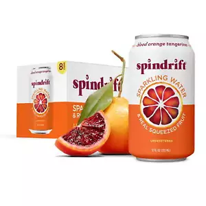 Spindrift Acqua Spumante Sangue Arancia Aromatizzata Mandarino 12 oz 8 ct Spremuta Fr - Foto 1 di 4