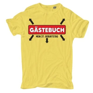 TShirt Mein Gästebuch 37 Geburtstag Männer Frauen Unterschriften Geschenk lustig - Bild 1 von 6