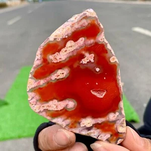 45G Natural Beautiful Agate Geode Druzy Slice Extra Large Gemstone - Picture 1 of 22