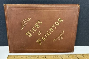 Antiguo álbum de 12 libros de fotos reales Paignton Inglaterra vistas resort caballo buggy años 1800 - Imagen 1 de 17