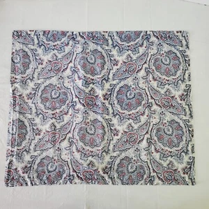 RALPH LAUREN One Standard Pillow Sham 20x25 Paisley Red/White/Blue 100% Cotton - Picture 1 of 3