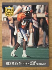 1991 Fleer Ultra Herman Moore Football Rookie Card (RC) #291 Lions Wide Receiver