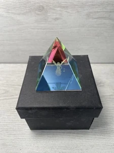 Laser cut Guardian Wizard inside an iridescent rainbow pyramid. - Picture 1 of 10