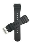 Bandini 22mm Rubber Watch Band, Black, Sport Fits Casio and More, 2 Spring Bars