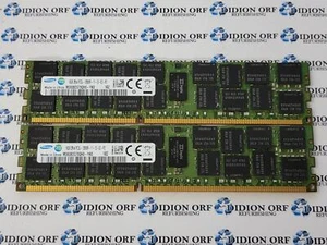 Set of 2 SAMSUNG 16 GB DDR3R SERVER RAM PC3-1600 2Rx4 M393B2G70QH0-YK0 SKU 10343 - Picture 1 of 1