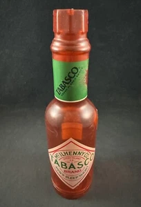 Vintage Tabasco Brand Pepper Sauce Men's Sleep Short Plastic Still Bank - Picture 1 of 4