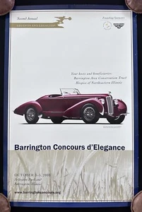 2008 Barrington Concours Poster 1935 Amilcar Pegase Roadster Michael Furman - Picture 1 of 5