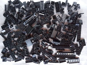 Lote #5-300 ladrillos, placas y piezas especiales LEGO totalmente negros - Imagen 1 de 3
