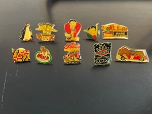 10 various vintage metal Lapel, Hat, Coat, Collectible Pins - All new 1980-1990 - Picture 1 of 4