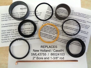 Replaces NH SML43755 & Case 86024103 & Seal Kit (2" bore & 1-3/8" rod) - Picture 1 of 4