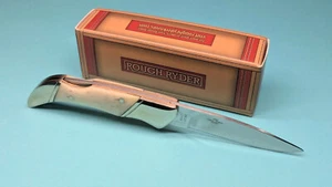 Rough Ryder Small Lockback White Smooth Bone Handle Folding Pocket Knife RR137 - Picture 1 of 7