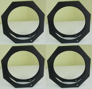 4x Farbfilterrahmen PAR 64 SCHWARZ Farbfilterhalter 8 eckig Folien Rahmen Halter - Picture 1 of 3