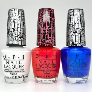 3 New OPI Nail Polish Shatter Crackle Collection Bundle - Full Size - Picture 1 of 4