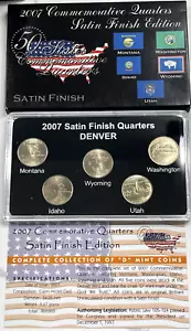 2007 D Commemorative State Quarters, Satin Finish - 5 Coins - Toning! - Picture 1 of 3