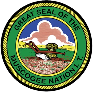 Great Seal of the Muscogee Indian Nation 4" Decal - Picture 1 of 1