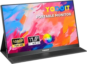 Yodoit Portable Monitor 17.3" SRGB FHD Screen IPS Display For PC Laptop MacBook - Bild 1 von 7