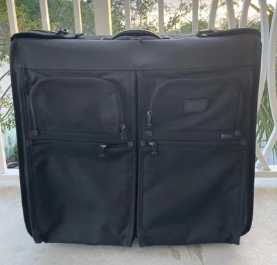 Tumi $1350 Black Alpha Wheeled Garment Bag Extended Trip Rolling Wardrobe USA - Image 1 of 4