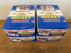 1990 Score Hockey Bi-Lingual Premier Edition Factory Wax Boxes (Lot of 4 Boxes) - Picture 1 of 6