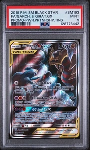 PSA 9 2019 POKEMON SM BLACK STAR PROMO #SM193 FA GARCHOMP & GIRATINA GX ๐ฅ๐ซ - Picture 1 of 2
