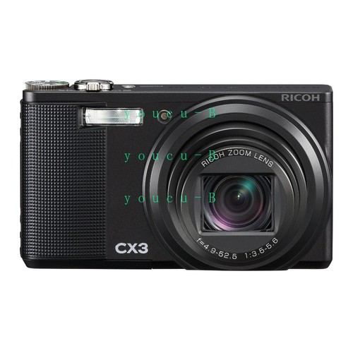 RICOH CX3 Digital Camera Black 10MP 10.7x Zoom Compact CCD Camera