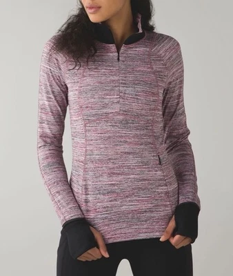 Chaqueta Lululemon Mujer Talla 4 Redondeada Media Cremallera Tinte Espacial Camuflaje Berry Pullover Foto 1 de 4