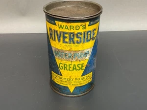 Vintage Wards Water Pump Grease 1 lb Metal Can Advertising Riverside Arrow Head - Picture 1 of 7